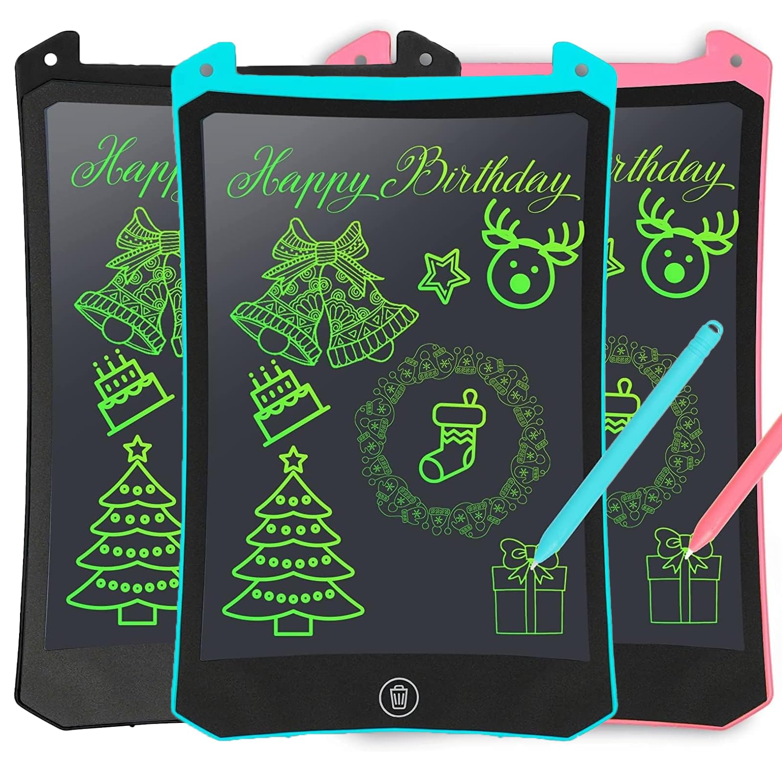 PINKCAT 3PCS LCD Writing Tablet, Doodle Board Gifts Drawing Pad for Kids, Repeat Graphic Tablet Learning Educational Toy - Gift for Kids 3-6 Years Old Girl Boy