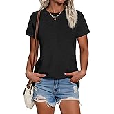 Stelle Women T Shirts Crew Neck Short Sleeve Shirts Soft Summer Classic Fit Tees