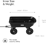 VonHaus Garden Dump Cart 75L 250kg Wheelbarrow Tipping Pickup Wagon view 8