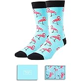 HAPPYPOP Funny Socks for Men - Bear Shark Sloth Lover Gifts for Teen Boys, Cow Wolf Socks