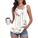 syoss Women's Tank Tops Dressy Casual Sleeveless Blouses Summer Loose Fit Outfits Trendy Shirt