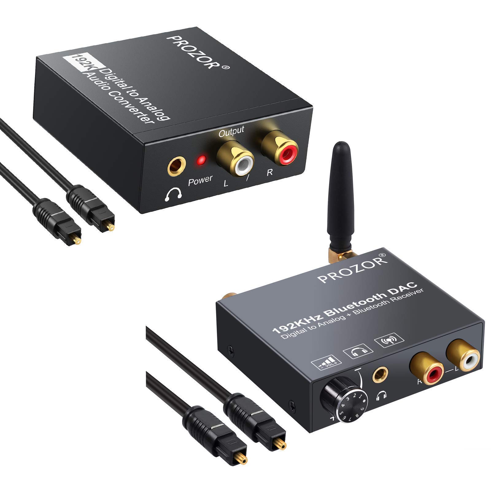 PROZOR 192KHz Digital to Analog Audio Converter + 192kHz Digital to Analog Audio Converter with 5.0