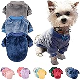 FabriCastle Dog Sweater, 3-Pack Dog & Cat Clothes, Ultra Soft and Warm Pet Jackets XXS XS for Small Dogs Boy & Cats, Winter Pet Apparel Costumes, Puppy Outfits (Grey,Blue,Dark Blue, XX-Small)