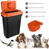 Elito Home & Garden Dry Pet Food Storage Container 30L Red with Scoop view 3