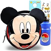 Disney Mickey Mouse Lunch Bag and Water Bottle Set - Bundle Lunch Box, Water Bottle, Stickers, More | Mickey Mouse Lunchbox for Boys, Kids