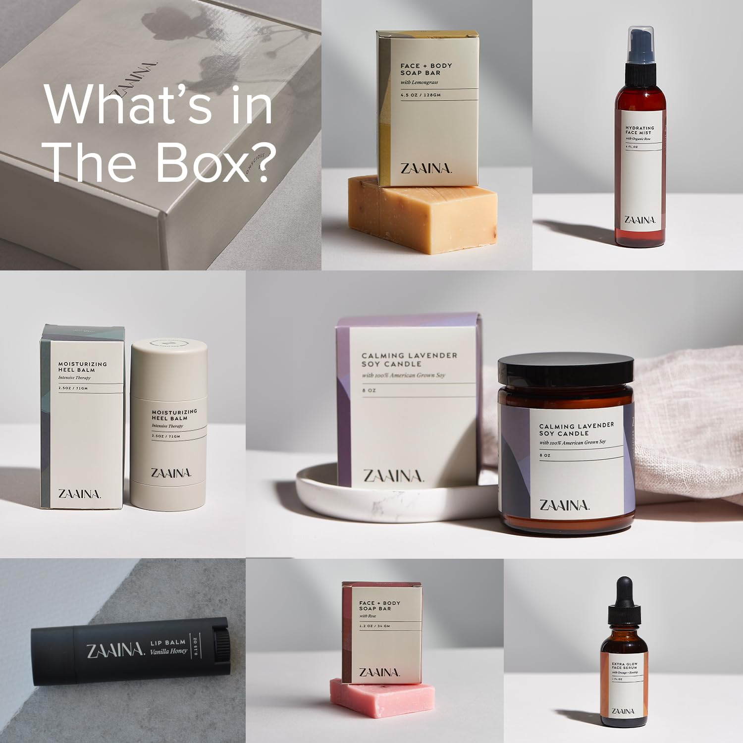 Birthday Gift Set for Women - Handmade in USA, Bath and Body Gift Set for Her, Relaxing Spa Kit Package, Self Care Gift Basket for Mom, Wife Friend Sister, Pampering Home Spa Kit for Woman by ZAAINA