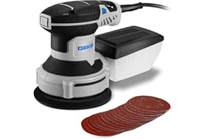 Random Orbital Sander for Wood: DEKOPRO 14000OPM Electric Sanders Machine 5 Inch, Variable Speed, Dust Vacuum Collector, 16pc