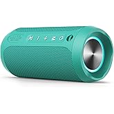 EDUPLINK Bluetooth Speaker IPX7 Waterproof Wireless Speaker with Bass 20H Playtime TWS Stereo Pairing Portable Outdoor Speakers for Beach Camping Travel Gifts for Men Women Girls Boys Teens Teal