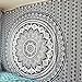 Exclusive Black and White Ombre Tapestry by JaipurHandloom Mandala Tapestry, Queen, Multi Color Indian Mandala Wall Art Hippie Wall Hanging Bohemian Bedspread