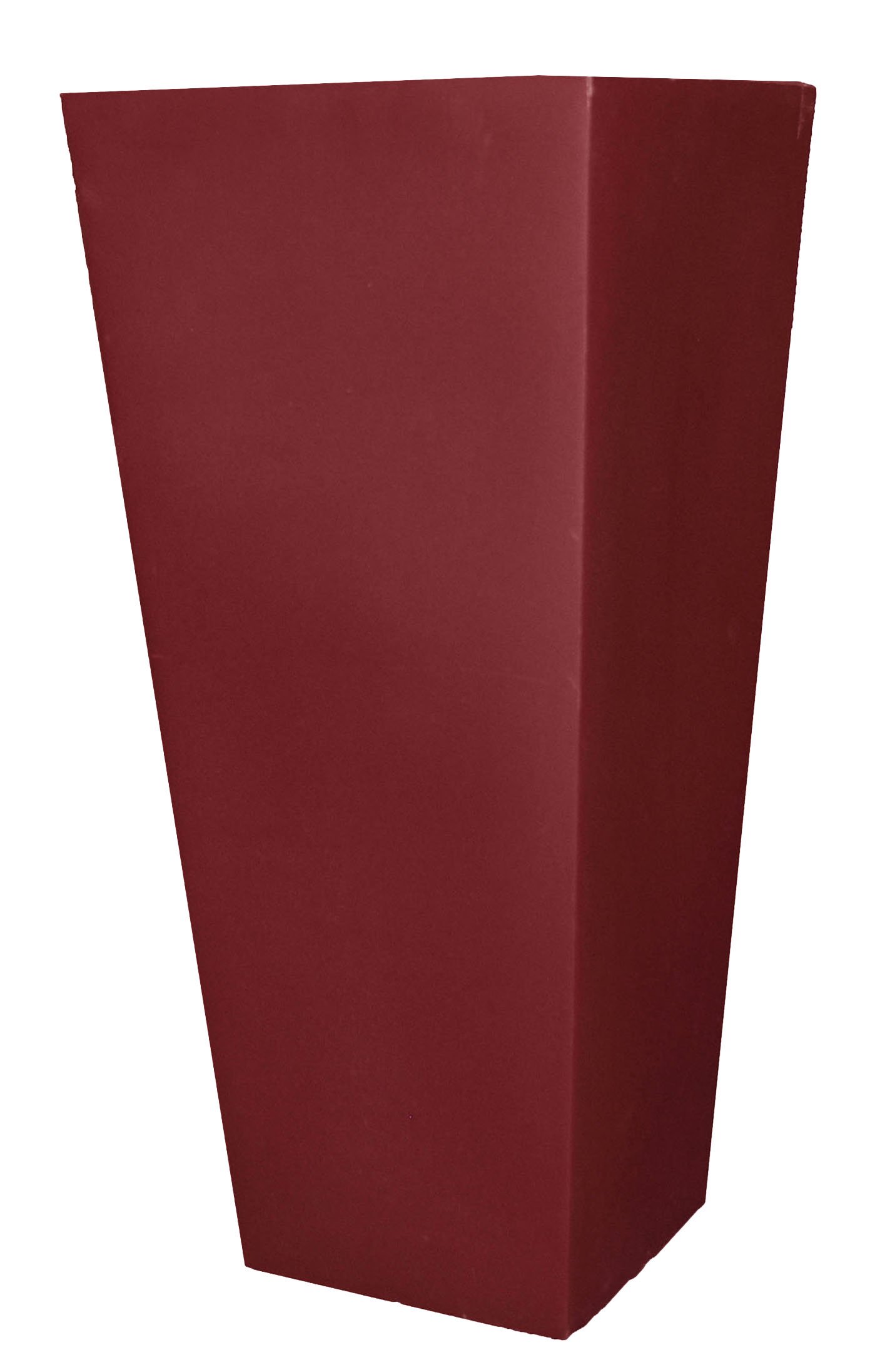Photo 1 of (SCRAPED/DENTED) Tusco Products Cosmopolitan Tall Square Garden Planter, 32-Inch, Oxblood
