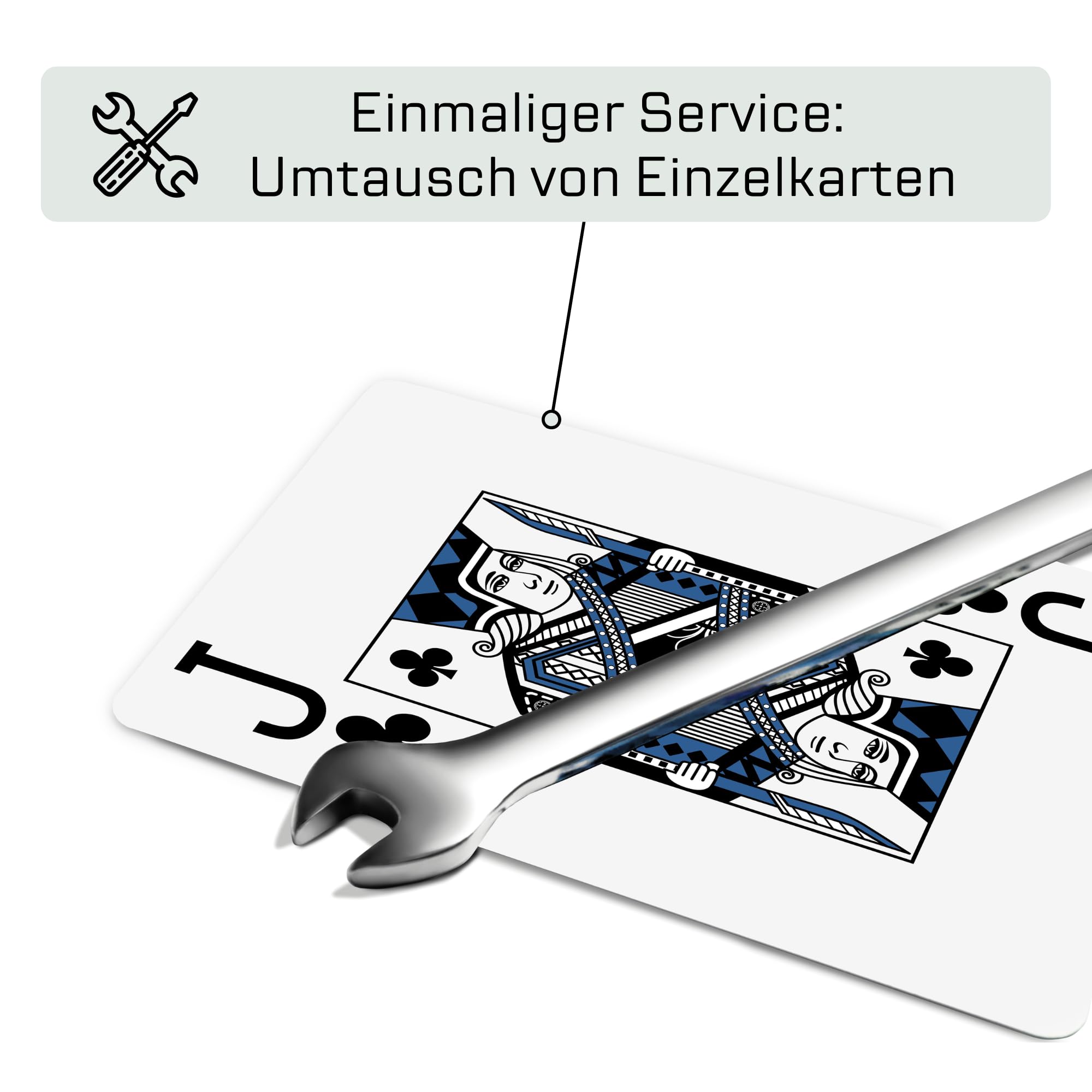 TS Spielkarten Premium Poker & Blackjack Karten 2er Set Casino | 100% Kunststoff | Wasserfest | 63x88 mm | 2 Decks mit je 57 Karten 7