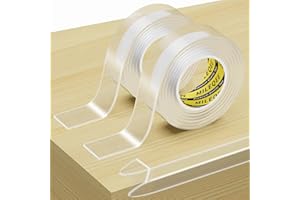 MILEQEE 2Pack Clear Edge Protector Strip, 0.8in x 3.28FT(6.56FT Total), Sharp Edge Wrap Cover Tape, Self Adhesive Protective Bumper Guards for Cabinet Door Desk Glass Table Bed Furniture, Kitchen Countertop