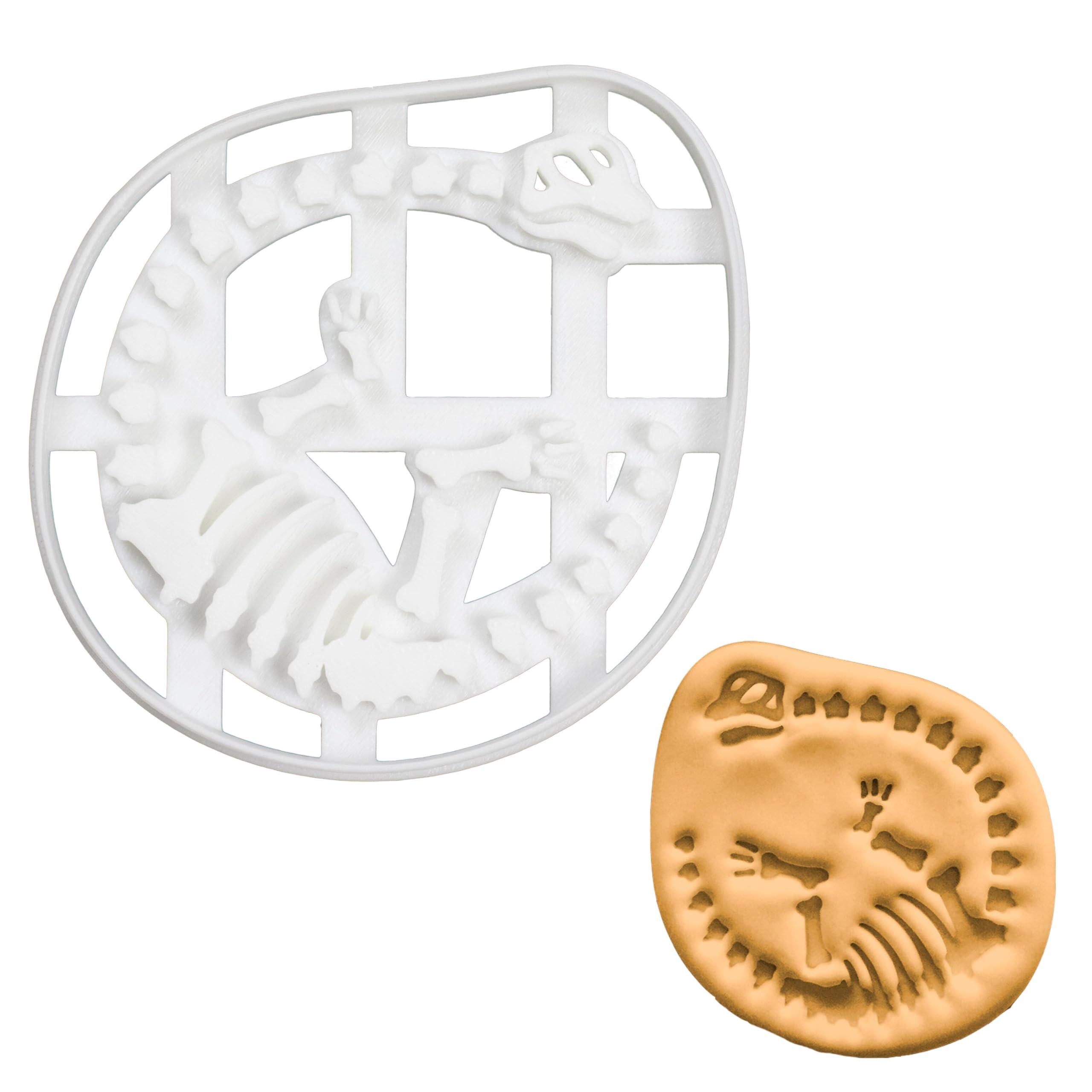 BAKERLOGY Long Neck Fossil Cookie Cutter - Detailed Biscuit Cutter Design for Baking and Crafts, Ideal on Fondant, Dough, Clay