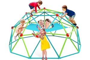 Zupapa Climbing Dome with Hammock, Supports up to 1000lbs Jungle Gym,10FT Dome Climber with Hammock for Kids 3 to 10 Outdoor Play Equipment
