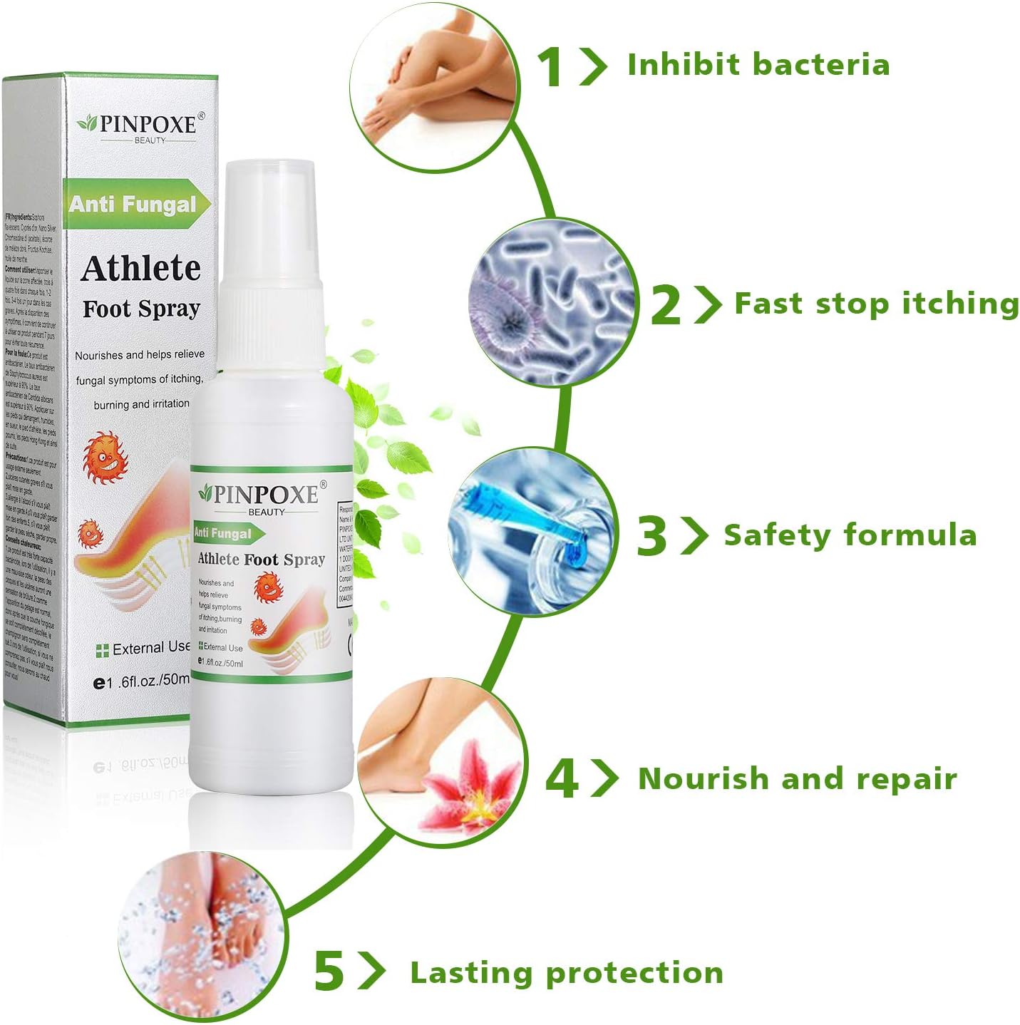 Athletes Foot Spray, Antifungal Deodorant, Antifungal Foot Spray, AntiFungi Treatment of