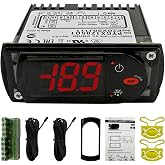 PZGXS0J111 Temperature Controller 115V Compatible with Carel and All Refrigerator Types, Temperature Thermostat with Temperature Sensor Probes