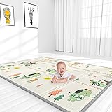 YOOVEE Baby Play Mat, Large Waterproof Baby Crawling Mat, Reversible Mat for Infants Toddler and Kids, Easy to Clean, 76" x 5
