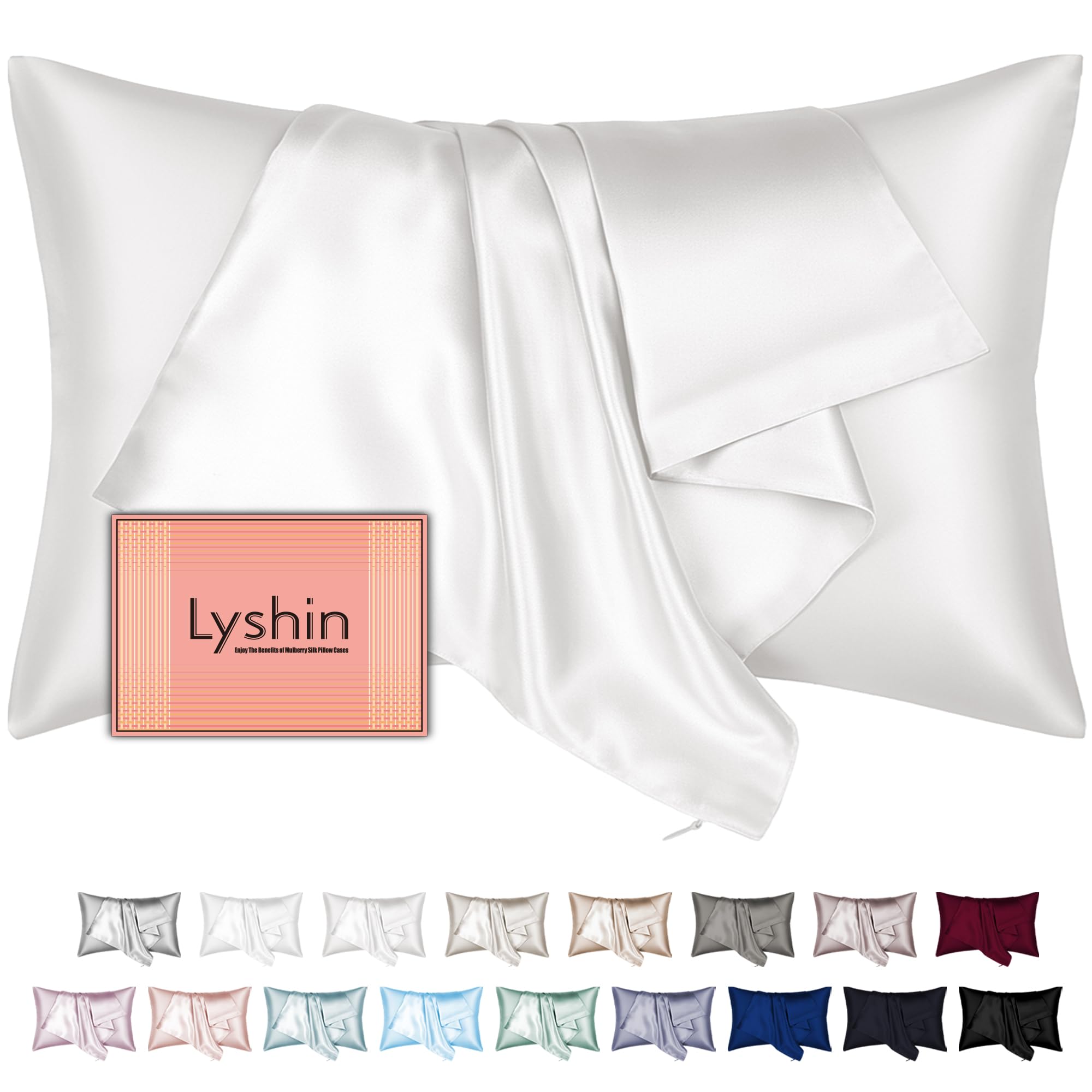 Mulberry Silk Pillow Cases Queen Size with Hidden