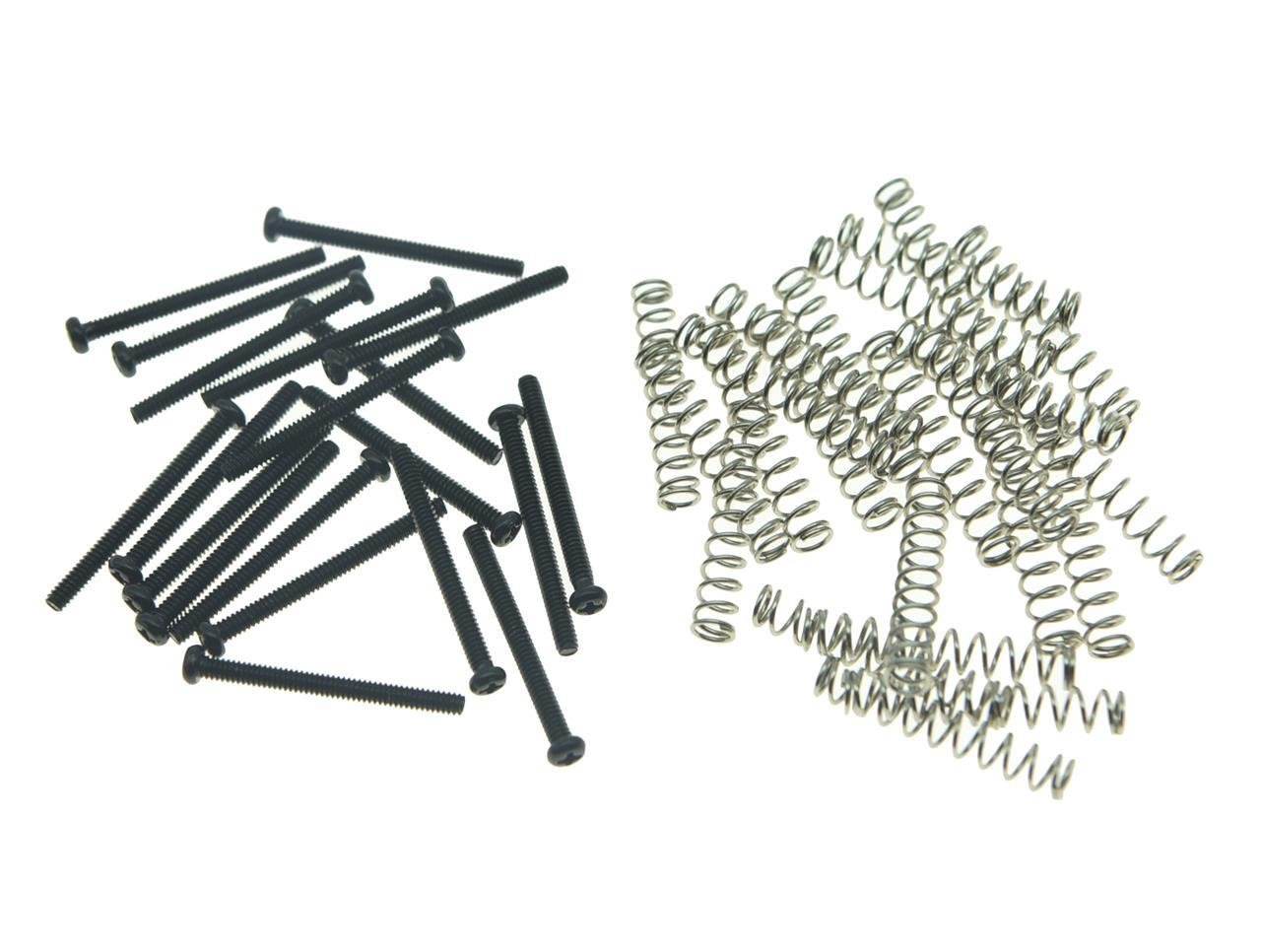 Dopro Pack of 20 USA/Imperial Thread Guitar Humbucker Pickup Screws Humbucker Pickup Height Screws with Springs Fits/EMG/Seymour Duncan/Dimarzio Black