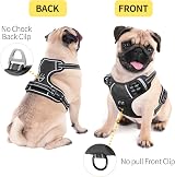 HEELE Dog Harness Medium No Pull Reflective Front Back Leash Rings view 3