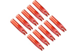 PATIKIL Archery Arrow Nocks 6mm 0.236" Inner Dia., 40 Pack Glue on Arrow Nock Replacement for Shooting, Clear Red