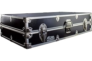 C&N Footlockers College Dorm Room Under Bed - The Slim Lockable Trunk - 32 x 18 x 8.25 Inches