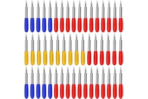 AUNKZL 50 Pcs Replacement Blades Compatible with Explore Air /Air2/Air 3 /Maker/Maker 3 Cutting Machines - Include 10PCS Fine Point Blade, 30PCS Standard Blades, 10PCS Deep Cut Blade