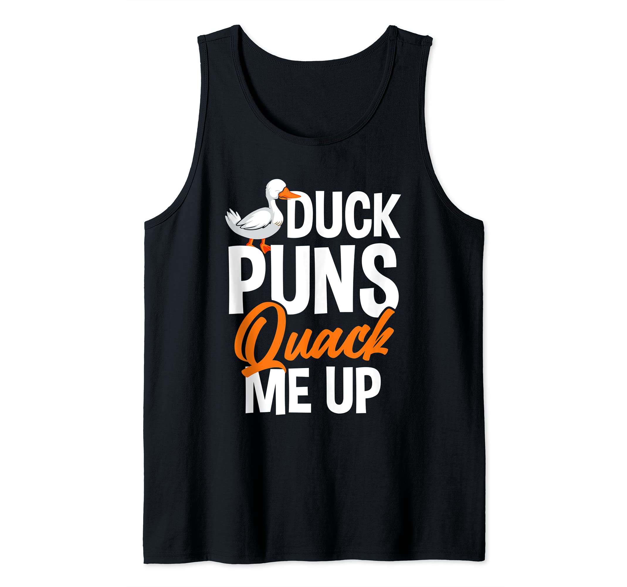 Duck Puns Dad Joke Quack Me Up Funny Animal Pun Tank Top
