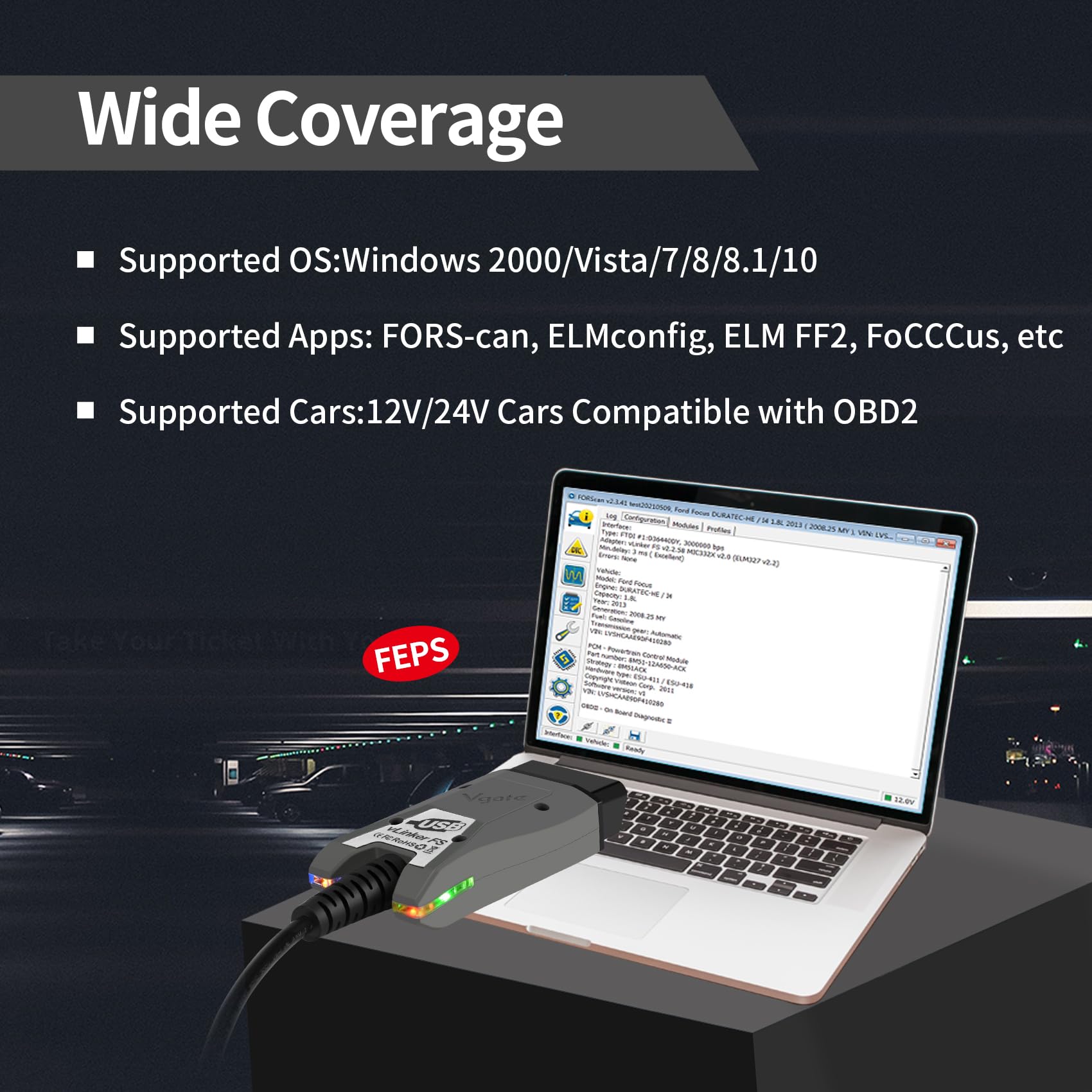 Vgate iCar Pro V2.3 OBD2 scanner voor EV | ABRP & SOH