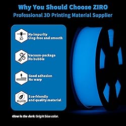 ZIRO Glow in The Dark Filament, PLA Filament
