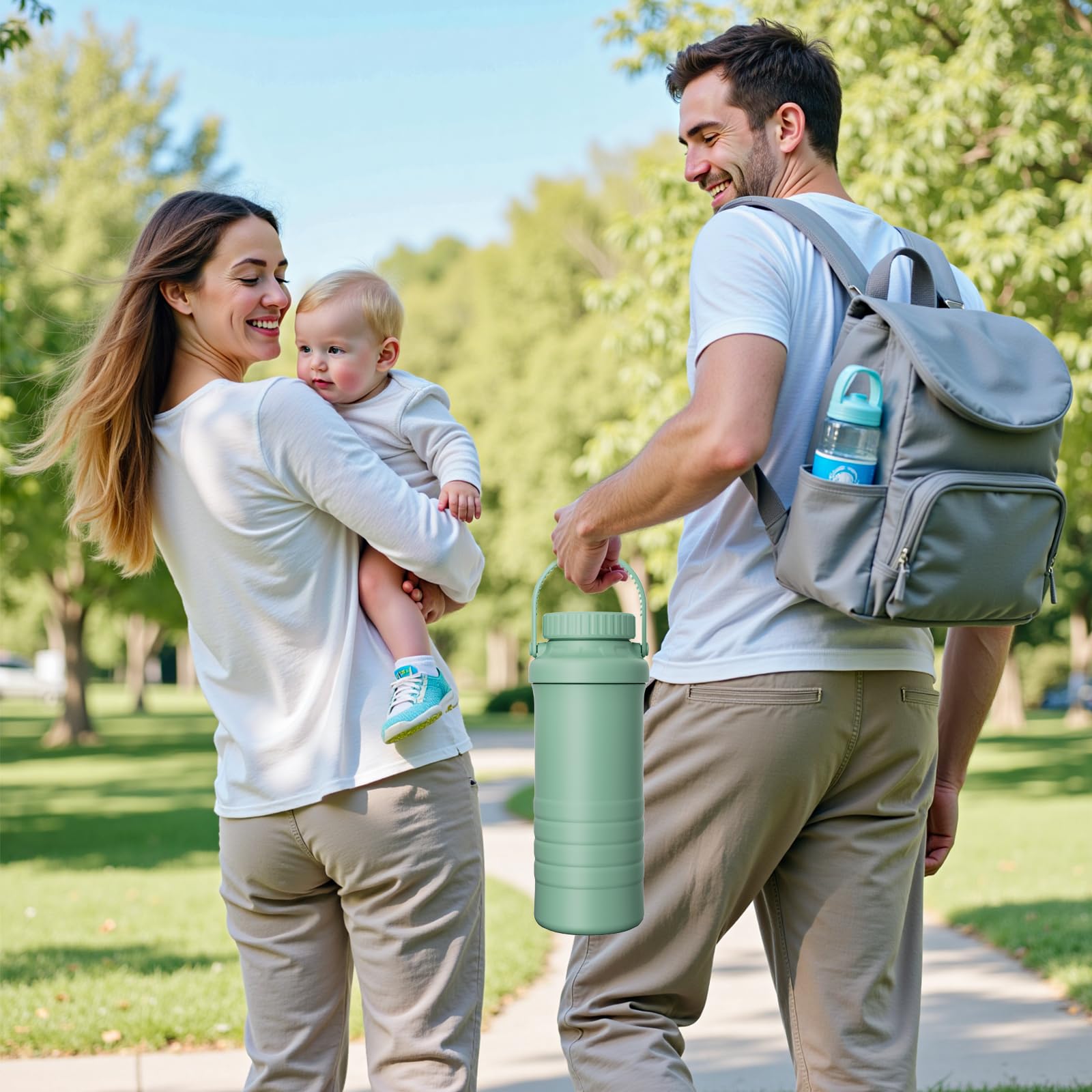 Breast Milk Cooler breastmilk cooler Bottle - 22oz Milk Cooler Portable for Outdoor Travel Mom, Keeps Milk Fresh Cooling for 24 Hours, Breastfeeding Essentials with 2pcs Bottle for Breastmilk Storage