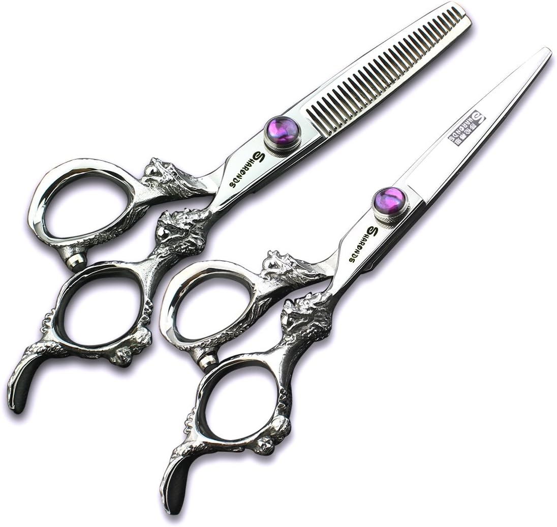 4 Color Professional Hairdressing Scissors Japanese Handmade Hairdressing Scissors 6 Inch (5.5 inch Silver)