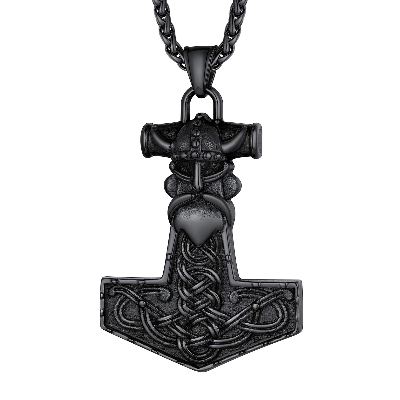 Richsteel Hammer Necklace Celtic Jewellery Women Viking Helmet Necklaces Men โ image 1