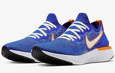 nike epic react flyknit black racer blue