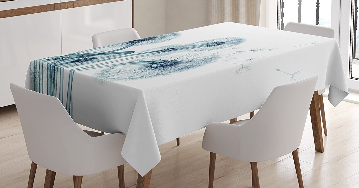 Best white table cloth with flowers
