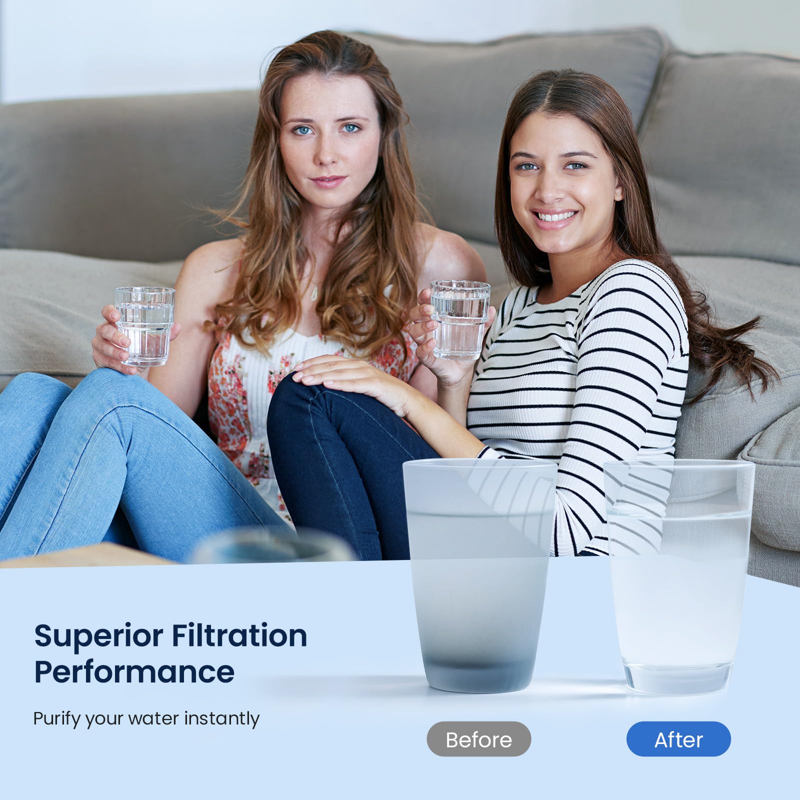 GLACIER FRESH Replacement for MWF Refrigerator Water Filters, SmartWater MWFP, MWFA, GWF, HDX FMG-1, WFC1201, RWF1060, 197D6321P006, Kenmore 9991, 1 Pack