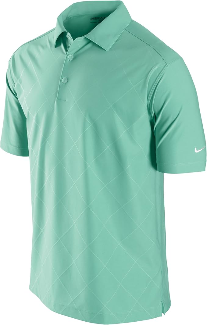 Amazon.com: Nike Men's Debossed Argyle Golf Polo Shirt, Cool Mint/White, Small: Clothing