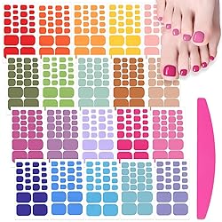 SILPECWEE 20 Sheets Toe Nail Stickers Full Nail