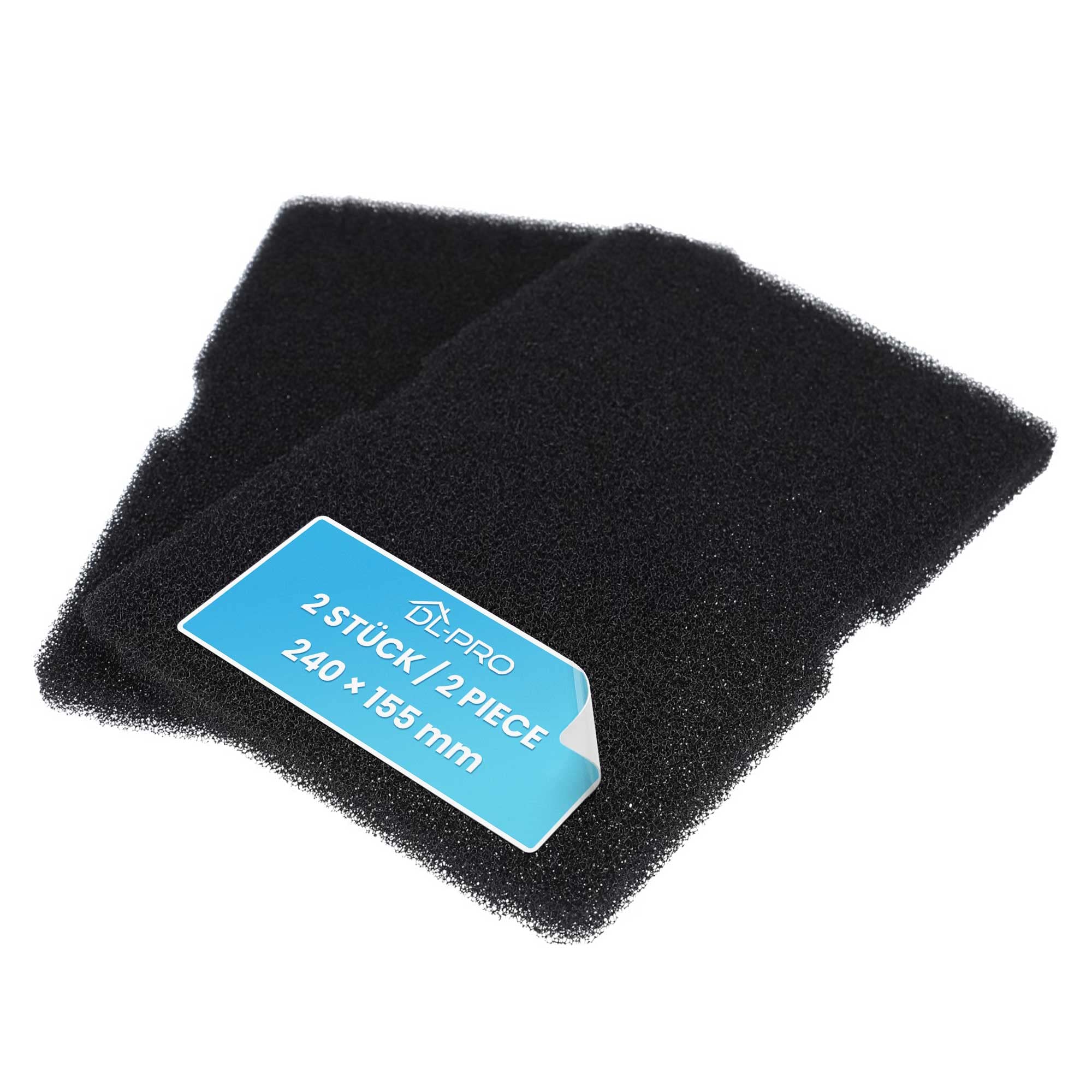 DL-pro 2 x Foam Filter 240 x 155 mm for Beko Blomberg 2964840100 2964840200 Smeg 782372445 782372152 Filter Sponge for Dryer Heat Pump Dryer for Efficient Filtering and Heat Exchanger Protection