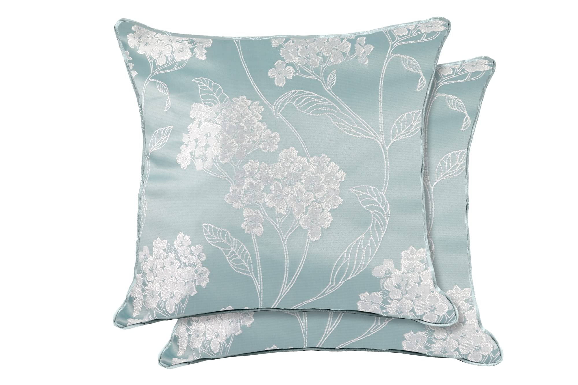 Emma Barclay Blossom - Jacquard Cushion Cover in Duck Egg - 17x17 (43x43cm) (BLOMCCDUC)