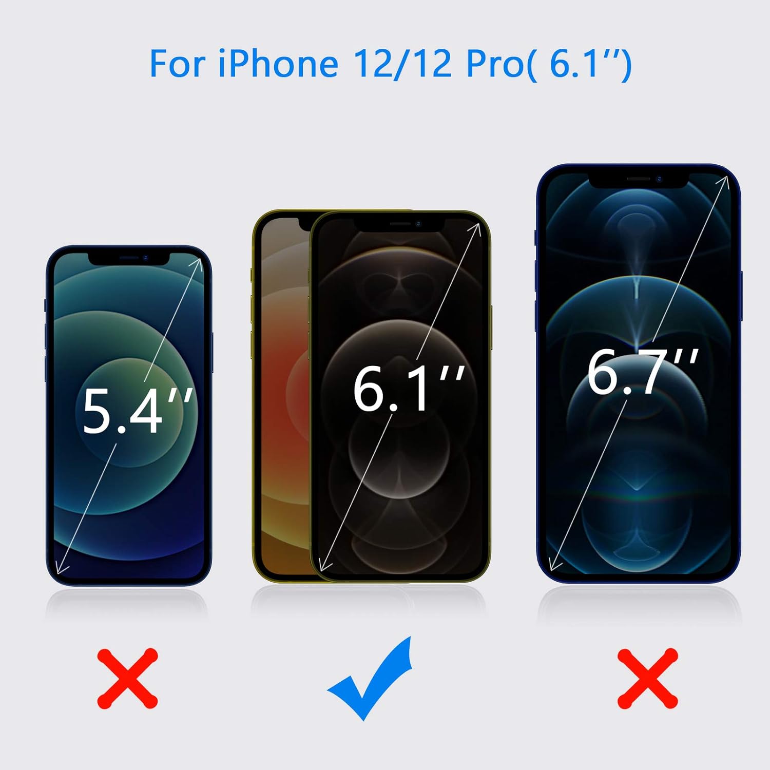 Yootech Screen Protector Compatible with Apple iPhone 12/iPhone 12 Pro,[4 Pack] Tempered Glass Screen Protector for iPhone 12/iPhone 12 Pro 2020[Anti-Scratch][Bubble Free][Case-friendly],6.1-Inch