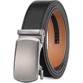 GAEKEAO Mens Belt Leather 1 3/8" - Micro-Adjust Buckle Ratchet Belts for Men Trim to Fit Dress Casual to Formal Gift Boxed