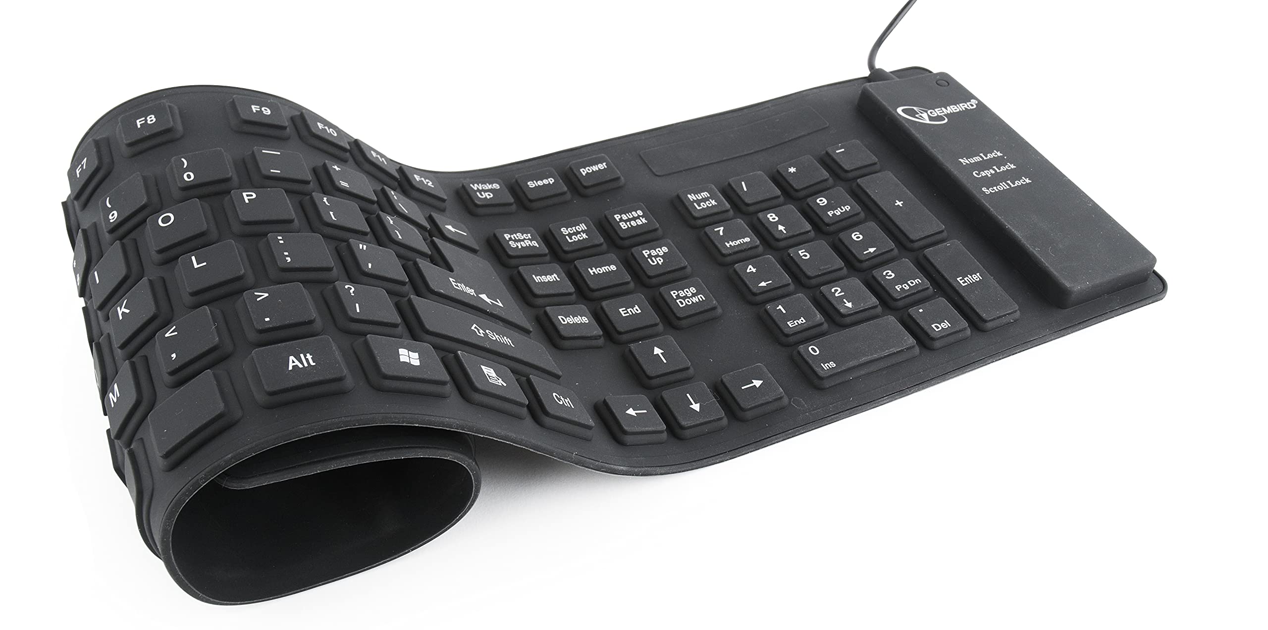 Gembird KB-109F Flexible Keyboard, PC/Mac, Keyboard