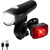BV Bike Lights, Super Bright with 5 LED Bike Headlight & 3 LED Rear, Bike Lights for Night Riding with Quick-Release, Waterpr