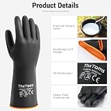 ThxToms Chemical Resistant Gloves Heavy Duty Rubber Acid Alkali Oil 14 Inch 1 view 2