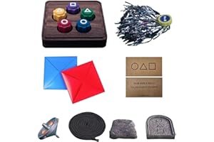 PERUKOYO Gonggi Korean Tossing Game,Korean Folk Game Set,Gong-gi, Biseokchigi, Jebi chagi, Paeng-y, DDAKJI Game Set, Traditional Play Tossing Game,Family Travel Game