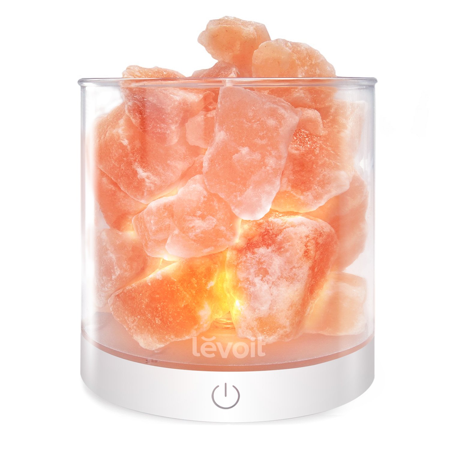 LEVOIT Cora Himalayan, Pink Rock Large Crystal Natural Himilian Sea