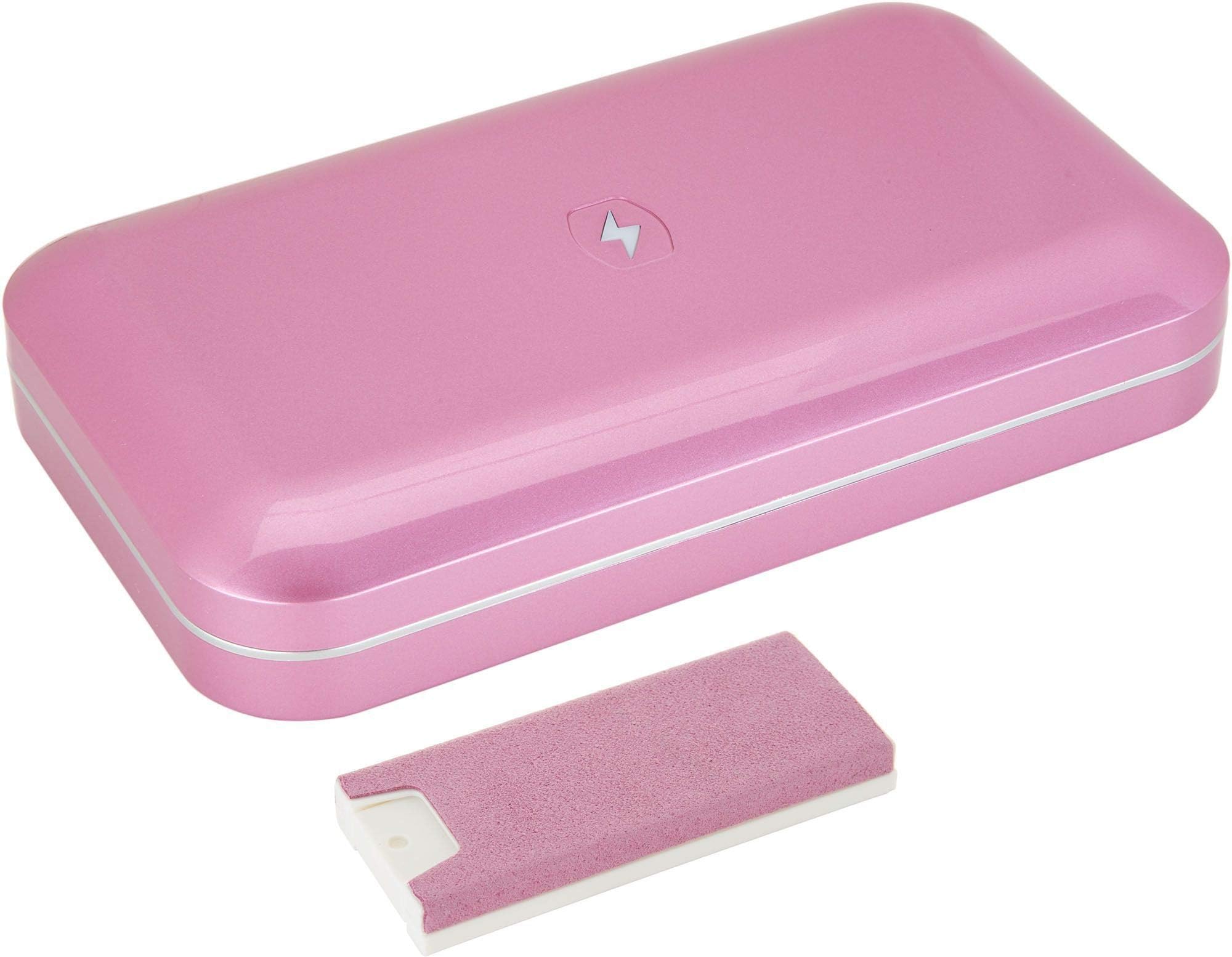 PhoneSoap 3 UV Smartphone Sanitizer with Phone Shine Screen Cleaners & Universal Charger, Patented & Clinically Proven UV Light Disinfector Color (Orchid)