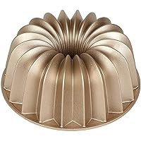Baker's Secret Nonstick Fluted Cake Pans, Perfect for Bundt Cakes, Die Cast Aluminum Cake Pans, 2 Layers Non-stick Coating Fo