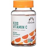 Amazon Brand - Mama Bear Vegan Kids Vitamin C, Orange, 60 Count, Immune Health, 125 mg per Gummy